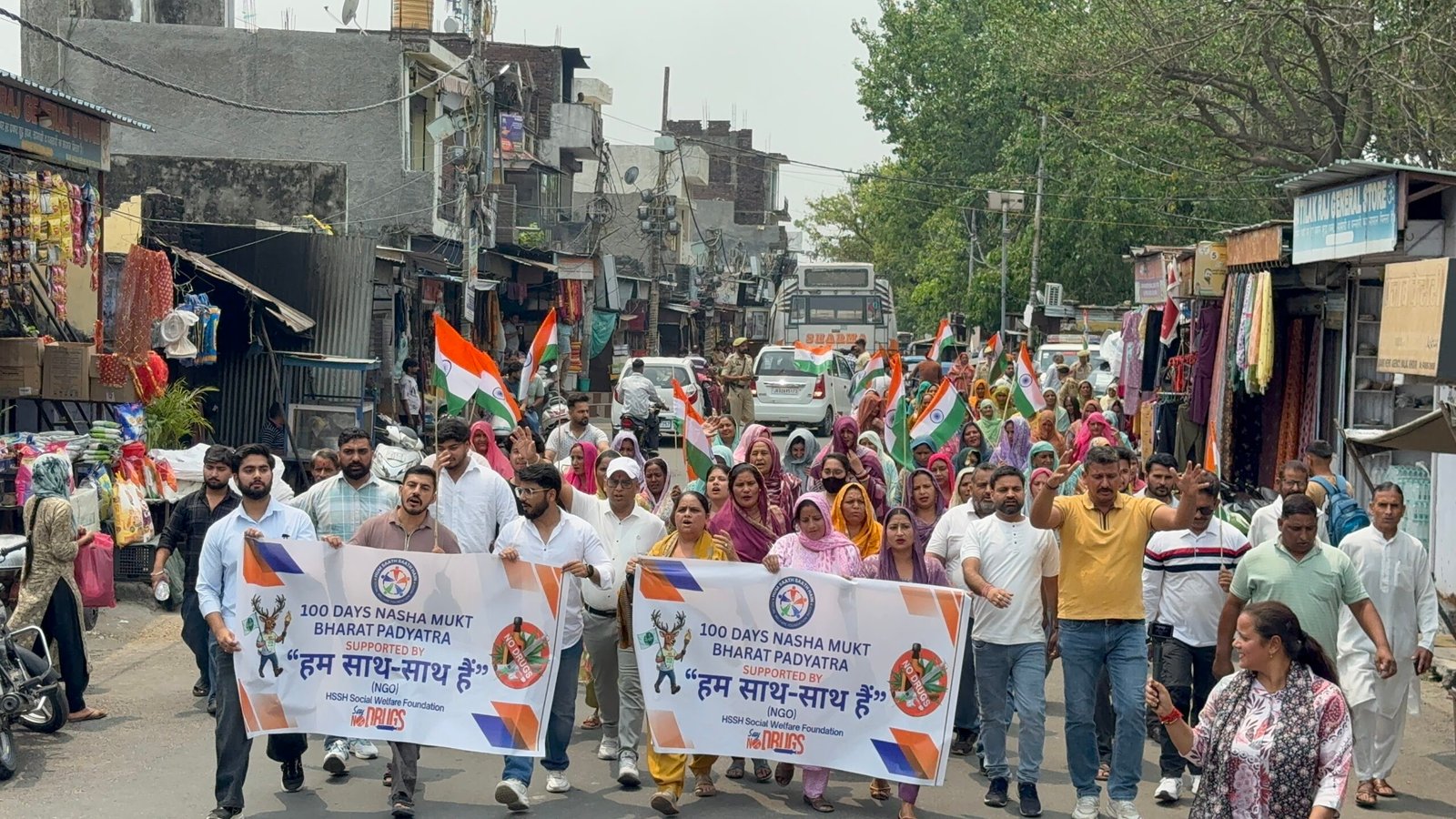 Massive Anti-Drug Awareness Rally Organized in Khour by Hum Saath Saath Hain NGO